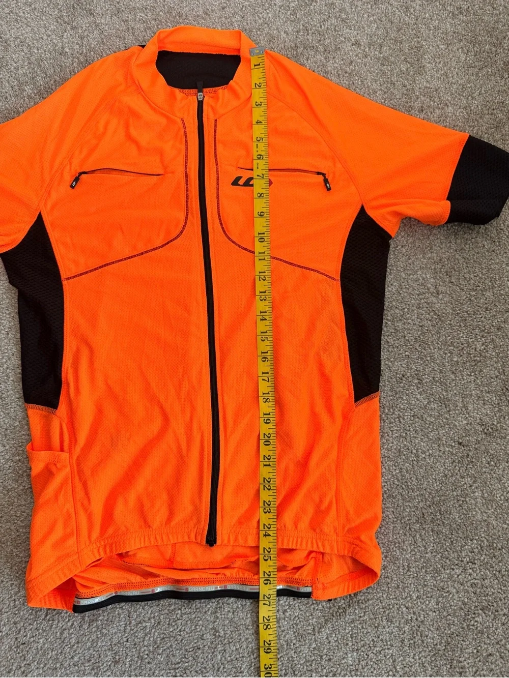LOUIS GARNEAU Men’s High-Visibility Orange Performance Cycling Jacket